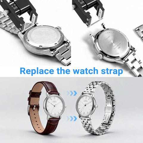 Elastic U Shaped Watch Band Spring Bar Pliers Tool For Quick Spring Bar Removal with watch band installation example