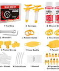 Dual Use Hydraulic Brake Bleed Kit For Road And MTB Bikes With M4 To M7 Adapters Mineral Oil Fluid And 2 X 60ml Bottles