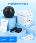 Go-To Ultrasonic Retainer Cleaner Pod With 45KHz Deep Cleaning, Digital Timer, 200ml Tank, accessories and packaging box.