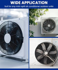 Image showing mini-split AC units with 4 Pack Mini Split Pad Anti Vibration Rubber Isolators For Outdoor AC Condensers.