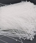 One Thousand Pack Of 5 Inch Adjustable Security Beaded Loop Ties With Snap Lock Pins Ideal For Retail Price Tags And Shipping Seals With Rock Solid Tamper Protection And Straight Up Effortless Hook Up Anywhere, clear plastic ties.