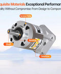 Close-up of 50 To 1 Planetary Gearbox For Nema 17 Stepper Motor Boosts Torque showing shaft, bearing, and screw hole details.