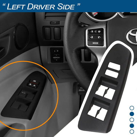 Front Driver Side Window Switch Bezel Cover For Toyota Tacoma 2012 2013 2014 2015, OEM style trim installation view