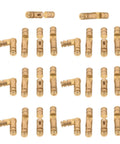 Brass Concealed Box Hinges 25 Pack For Jewelry Boxes And Wooden Cabinets Invisible Cylindrical Barrel Hinges On Display