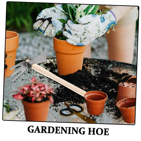 Dual Head Cultivator Garden Hoe For Lightweight Outdoor Yard Work Portable Sturdy Metal Garden Tool Weeding Tilling And Plant Care