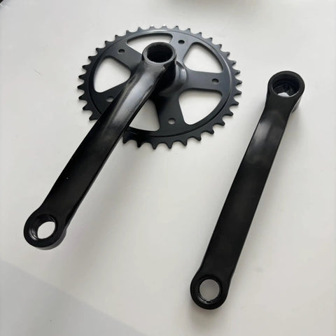 Single Speed Crankset 36T 170mm Crankarms For Mountain And Road Bikes Fixed Gear Square Taper Chainring Diameter 150mm BB Excluded