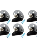 Six Pack Pinlock Insulators With Three Point Gate Connector For Electric Fence Gate End Durable Black And Silver Base