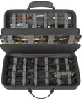 Heavy Duty 88 Slot Knife Display Case For 64 Plus Pocket Knives, Butterfly Knife Storage Box, Folding Knife Organizer in Grey