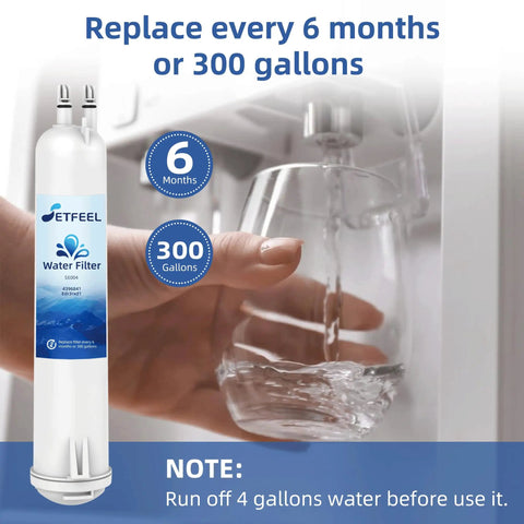 Water Filter Replacement For Whirlpool And Kenmore Refrigerators Replacing Models 9083 9030 4396841 4396710 Edr3rxd1 Coldspot And More Everydrop 3 Compatible 1 Pack For Fresh Tasting Water And Ice At Home next to a hand filling a glass with water.