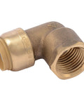 90 Degree Brass Push To Connect Female Adapter Elbow Half Inch To Half Inch Pack Of Six Plumbing Fittings For PEX Copper CPVC PE RT HDPE U308LF