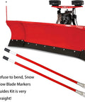 27 Inch Snow Plow Blade Marking Guide Kit with red internal steel wire core and 304L stainless steel mounts on plow
