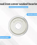 628ZZ Shielded Ball Bearings 8x24x8mm Pack Of 10, dual iron cover, chrome steel, premium grease, smooth rotation, precision mini bearings.