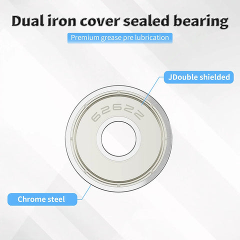 628ZZ Shielded Ball Bearings 8x24x8mm Pack Of 10, dual iron cover, chrome steel, premium grease, smooth rotation, precision mini bearings.