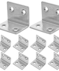 Heavy Duty 90 Degree Stainless Steel Corner Brackets 304, 10 Pack, L Shaped Right Angle Supports for Wood and Plastic Projects