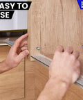 Installation of 200 Pack 5mm Spoon Shaped Shelf Pins And Cabinet Shelf Pegs Metal Nickel Finish in wooden cabinet