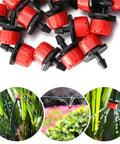 50 Foot Automatic Drip Irrigation System Kit For Garden And Greenhouse With Quarter Inch Tubing Atomizing Nozzle Mister Dripper in use