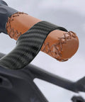 Cruise Throttle Assist Handlebar Grips for Motorcycles and Scooters palm-friendly ergonomic wave design in black ABS plastic