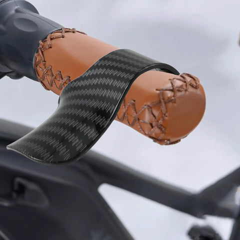 Cruise Throttle Assist Handlebar Grips for Motorcycles and Scooters palm-friendly ergonomic wave design in black ABS plastic
