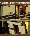Old West Saloon LED Light Building Block Set With 2026 Pieces For Adults And Teens Western Themed Construction Model Kit To Build The Classic Bar Scene And Light It Up, openable secret escape door