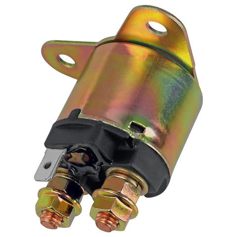 Starter Solenoid Relay For Predator 420cc Engine And Honda GX Series generators, copper coil and silver contacts shown in close-up