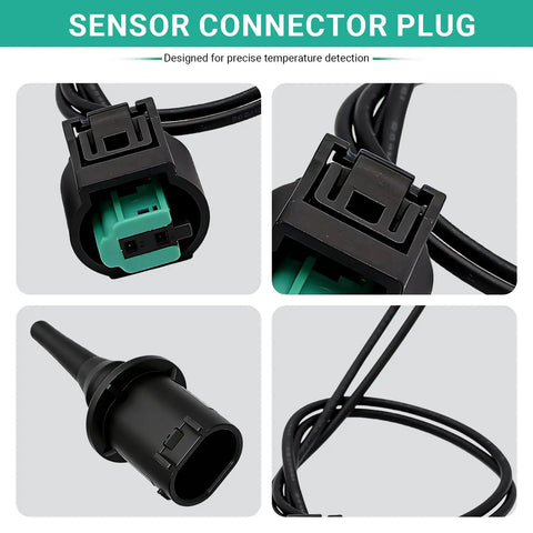 Kick Your Climate Game Up With This Outside Ambient Air Temperature Sensor Connector Plug And Wire Harness Kit For Mercedes Models showing close-up of connector plug and wire harness.