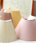 Wall Sconce Lights Indoor Bedroom Hallway Modern Fabric,Wood Ring E14 Lamp for, fabric shades in soft colors grouped together.