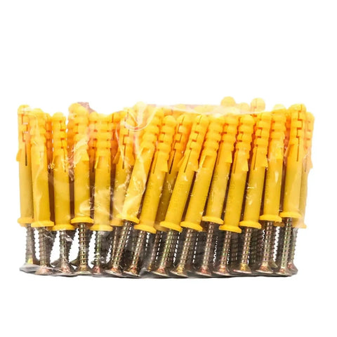 Self Tapping Screws Kit With Stainless Steel Expansion Anchors Cross Tip Design Wall Anchors And Screws M6x40 40 Pieces