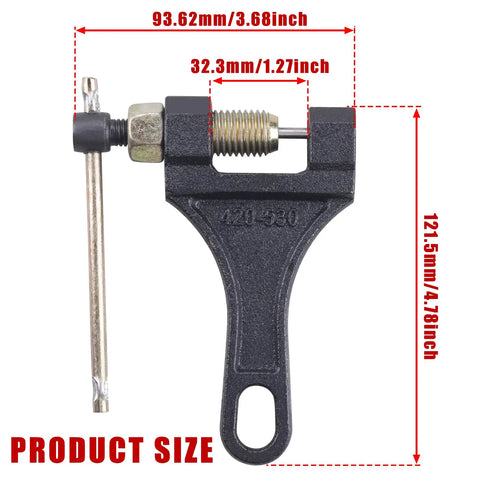 Pro Grade Heavy Duty Chain Breaker Tool For 420 428 520 525 528 530 Roller Chains Fit Motorcycle ATV Quad Go Kart Dirt Bike