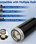 Dual Band Vehicle Mobile Ham Radio Antenna With NMO Mount for Car Truck and Marine Radios black antenna with connectors