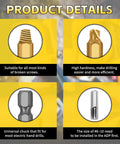 Diagram of 22 Piece Titanium Screw Extractor Set For Quick Removal Of Rusty And Stripped Screws And Broken Bolts Easy Out Kit