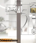 Camelot Trim Front Entry Handleset With Lower Half Grip Wave Lever And Passage Lock Brushed Nickel Finish Keyless Door Locks