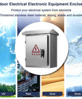 Weatherproof Stainless Steel Electrical Enclosure Box For EV Charger Lockable Wall Mounted Junction Box with lock and cover