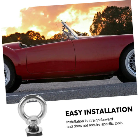 Heavy Duty Roof Rack Tie Down Kit With Eye Bolts And Strap Anchors For Rooftop Tents And Cargo, Easy Install Eye Hook Hardware To Secure Your Gear On Any Adventure, stainless steel eye bolt on car roof rack