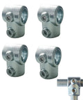Half Inch Galvanized Steel Pipe Tee Fitting 90 Degree Single Socket 4 Pack Heavy Duty Rail Connector with pipe example