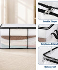 Giant Clear View Storage Bag For Blankets And Comforters Super Spacious Eighty Liter with double zipper and reinforced handles.