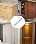 Rock Solid Six Inch Stainless Steel Piano Hinges Heavy Duty Silver Gate Door Pivot Hardware With Full Screw Kit For Cabinets Garages And Sheds Quick Install Sure Fire Durability displayed with wooden furniture and doors.