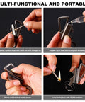 Infinity Lighter With Multitool Keychain Bottle Opener being used for various outdoor tasks, showcasing durability and versatility.