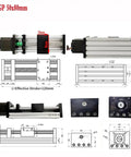 Heavy Duty Linear Rail Kit With Sliding Table Ball Screw Drive And Nema 23 Stepper Motor Driver Built Tough For Killer Workbench Cnc Projects Up To 300Mm Stroke Range, featuring GGP 50x80mm dimensions and motor.