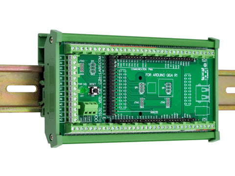 GIGA R1 WiFi Terminal Block Adapter Module for Industrial Control, DIN Rail or Screw Mount, Plug-and-Play GPIO Breakout Board, Standard Version With A0 to A11 and D0 to D53 Ports on DIN rail