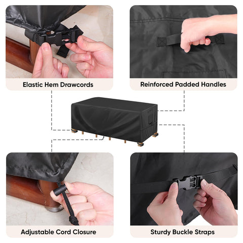 Outdoor Furniture Covers Waterproof Heavy Duty 420D Oxford Table Chair Sofa Desk Cover for All Weather Protection details