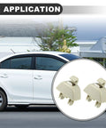 Sun Visor Support Clip Replacement For Volkswagen Passat 2012 2015 Plastic Beige 2 Pack in use on a white car