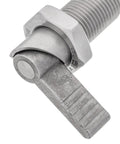 Built Like A Tank Stainless Steel Indexing Plunger With M16 X 1.5 Thread Retractable Lever Locking Bolt close-up view.