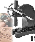 Heavy Duty Handwheel Arbor Press Rock Solid Stamping Bending And Forming Tool For Metalworking And Diy Projects with black cast iron body.