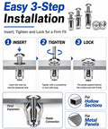 Easy 3-step installation guide for Kickstart Your Shop Grind With This Tough Button Rivet Locking Nut Assortment.
