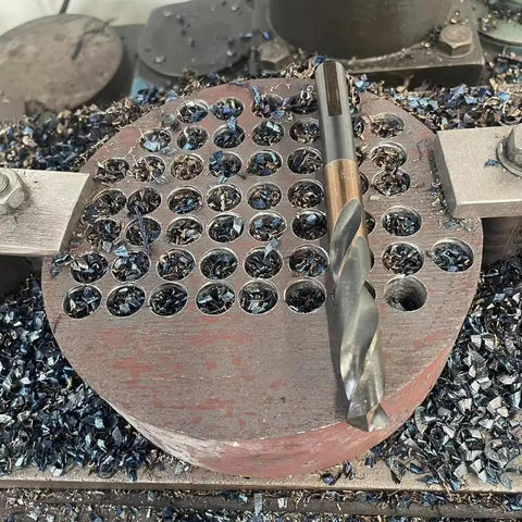 One And Three Eighth Inch Cobalt Drill Bit HSSCO High Speed Steel M35 SD Twist Drill Bit For Stainless Steel on metal surface
