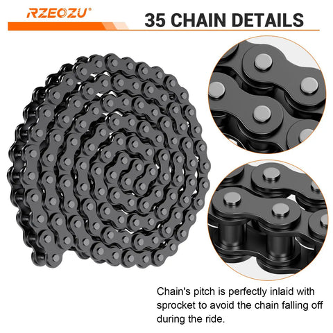 35 Chain Sprocket Upgrade Kit With 65 Tooth 54mm Bore And 108 Link Drive Chain For MX650 MX500 SX500 RSF650 Electric Dirt Bike Dirt Rocket McGrath Motocross Performance Boost For Off Road Motorcycle Parts
