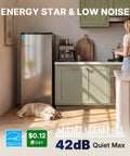 Your Go To Kitchen Game Changer 7 Cubic Foot Convertible Upright Freezer And Refrigerator In Silver, compact stainless steel unit in kitchen.