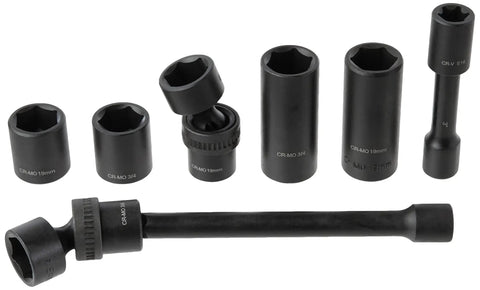 80 Piece 3/8 Inch Drive Impact Socket Set With Carrying Case SAE And Metric Sizes, black oxide finish, Cr Mo steel.