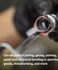 Black Two Part Epoxy Structural Adhesive DP420 Built Tough High Impact Fatigue Resistant Maintains Bond Strength 50 mL Duo Pack For Metals Ceramics Wood Glass Plastics And More applied to metal ring