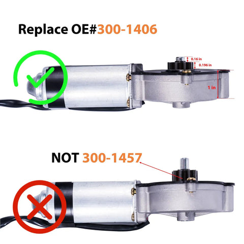 RV Entry Step Motor Replacement For 300-1406 And 1820124 Compatible With 369506 SP-163669 SP-1636669 showing part dimensions